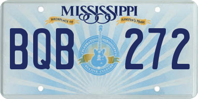 MS license plate BQB272