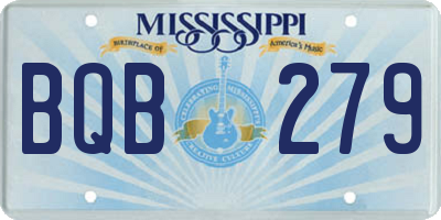 MS license plate BQB279