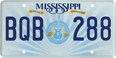 MS license plate BQB288