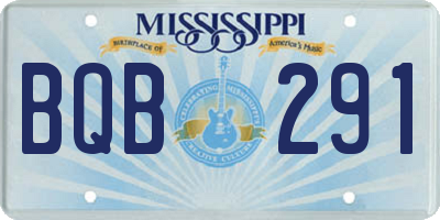 MS license plate BQB291