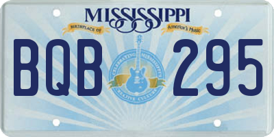 MS license plate BQB295