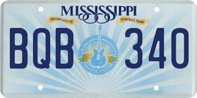 MS license plate BQB340