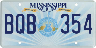 MS license plate BQB354