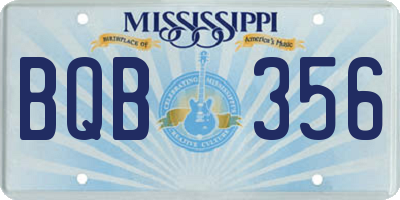 MS license plate BQB356