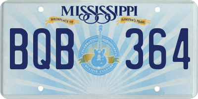 MS license plate BQB364