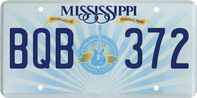 MS license plate BQB372