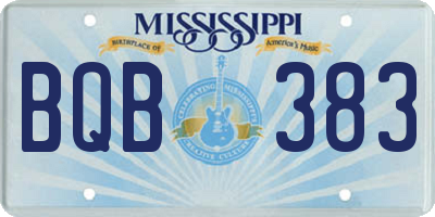 MS license plate BQB383