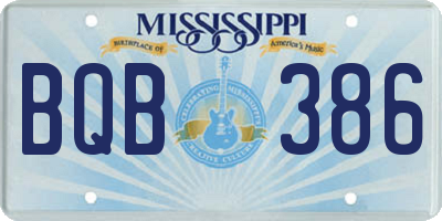 MS license plate BQB386