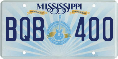MS license plate BQB400