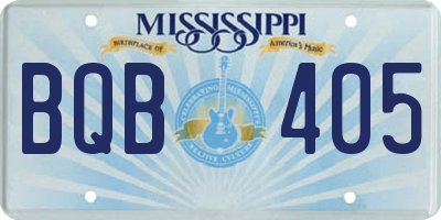 MS license plate BQB405
