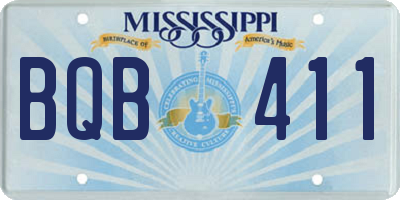 MS license plate BQB411