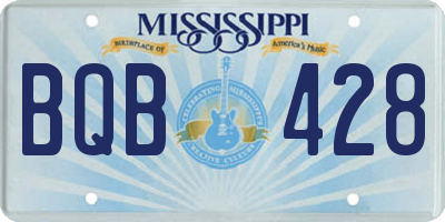 MS license plate BQB428