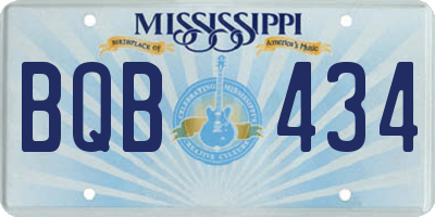MS license plate BQB434