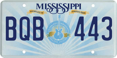 MS license plate BQB443