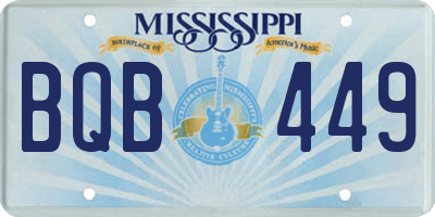 MS license plate BQB449
