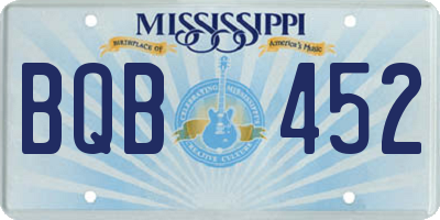 MS license plate BQB452