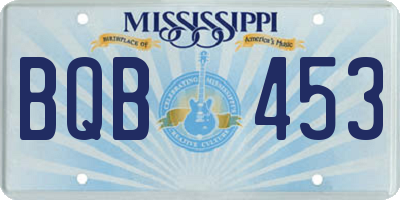 MS license plate BQB453