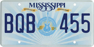 MS license plate BQB455