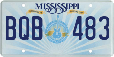 MS license plate BQB483