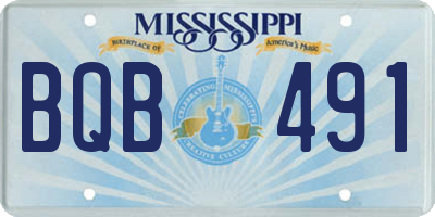 MS license plate BQB491