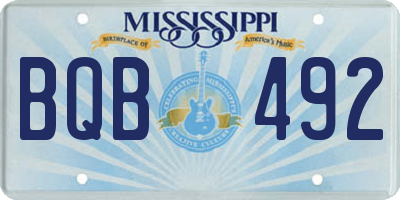 MS license plate BQB492