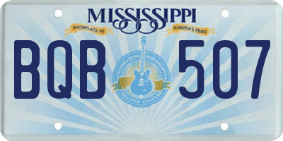 MS license plate BQB507