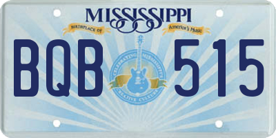 MS license plate BQB515