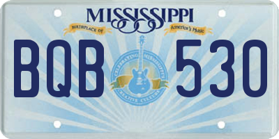 MS license plate BQB530