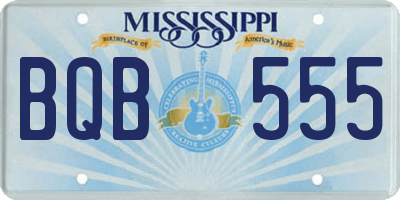 MS license plate BQB555