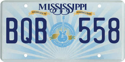 MS license plate BQB558