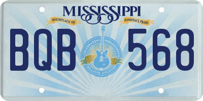 MS license plate BQB568
