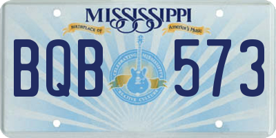 MS license plate BQB573