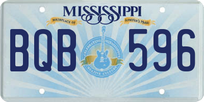 MS license plate BQB596