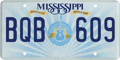 MS license plate BQB609