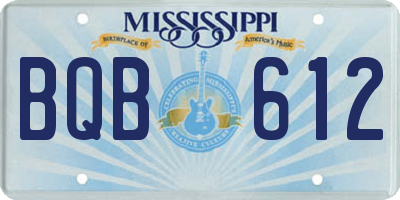 MS license plate BQB612