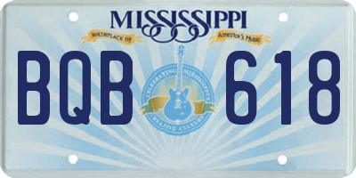 MS license plate BQB618