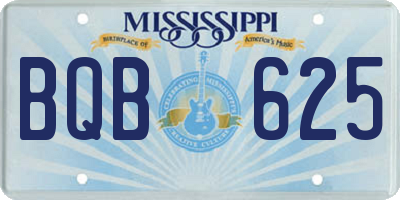 MS license plate BQB625