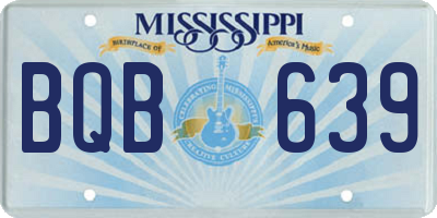 MS license plate BQB639