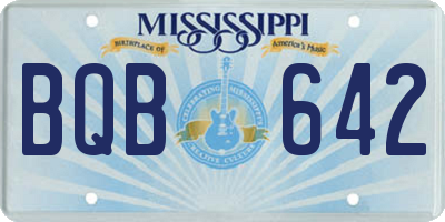 MS license plate BQB642