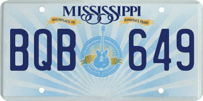 MS license plate BQB649