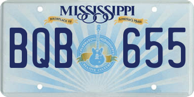 MS license plate BQB655