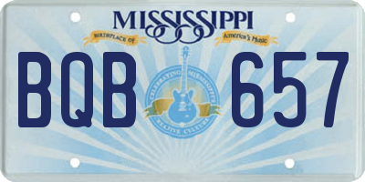 MS license plate BQB657
