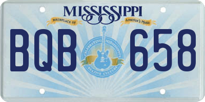 MS license plate BQB658