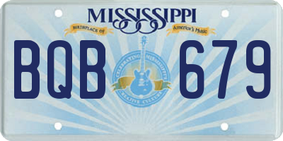 MS license plate BQB679