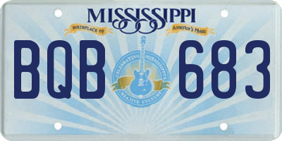 MS license plate BQB683
