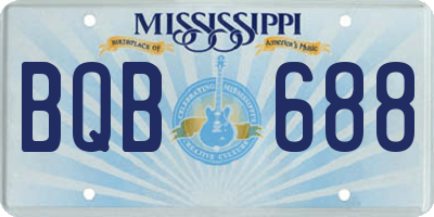MS license plate BQB688