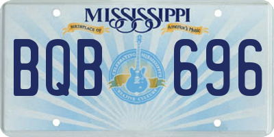 MS license plate BQB696
