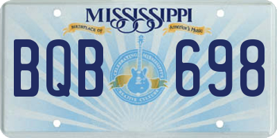 MS license plate BQB698