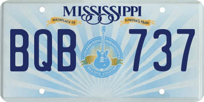 MS license plate BQB737