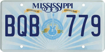 MS license plate BQB779